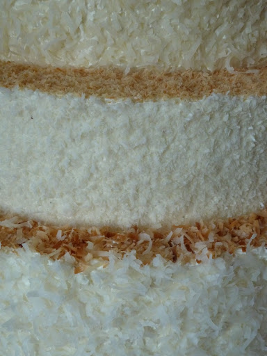 A close-up of the tiers.