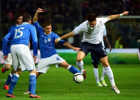 Hasil Italia vs Prancis, Laga Uji Coba Kamis 15 November 2012