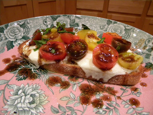 Heirloom Tomato and Mozzarella Bruschetta; Camille Gerbyshak