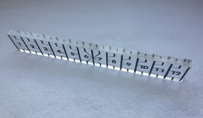 12 inch vanishing point Lucite ruler side view