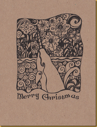 narwhale playing card _christmas card