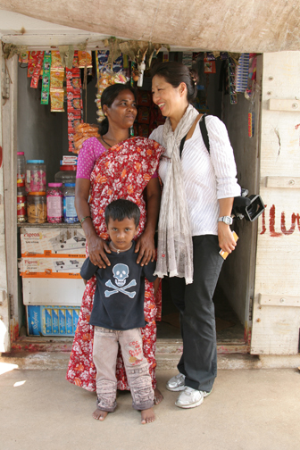 Jayashree, Kayoko, and adorable son Hoysala.