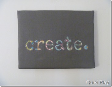 Reverse applique canvas