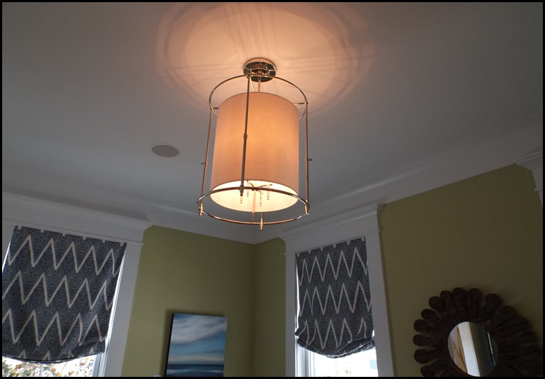 green living room light fixture