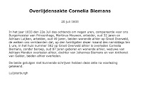 Biemans, Cornelia Overlijden 20-07-1833 Tekst.jpg