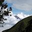 Merapi emerges from the clouds