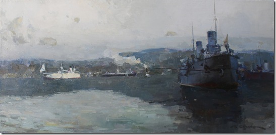 Harbour at night-Vadim-Suvorov-ENKAUSTIKOS Harbour at night-Vadim-Suvorov-ENKAUSTIKOS