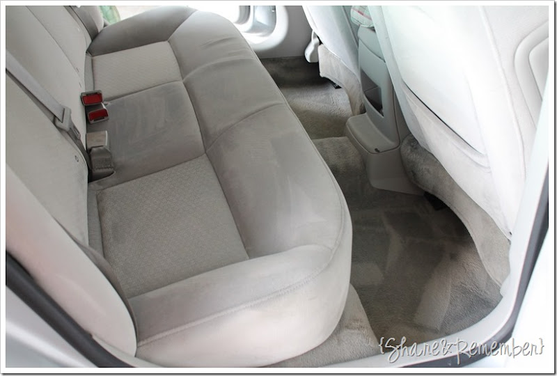 Clean car upholstery and carpet by cleaning the Car with #OxiClean Versatile Stain Remover