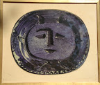 Collage, Inramat tryck av tallrik. Art nr. 30001. Mått ink ram 29x24