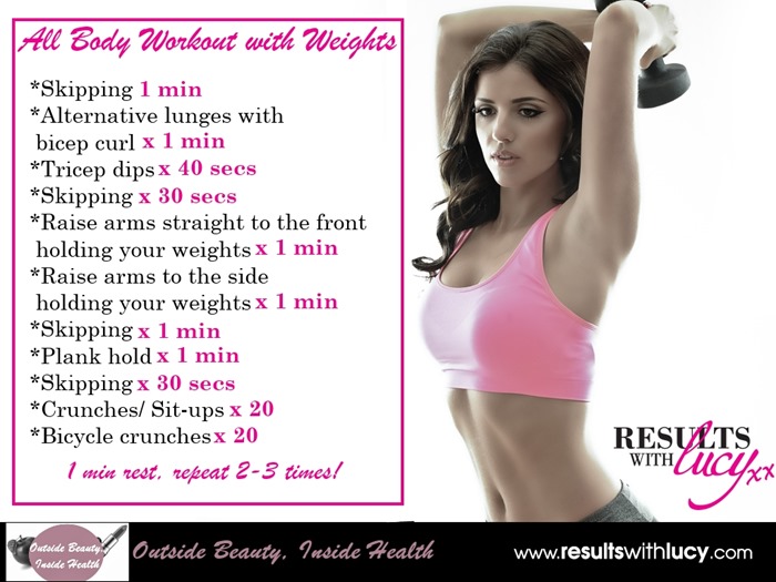 results with lucy towie all body workout