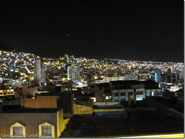 La Paz, Bolivia, at night