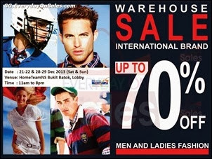HomeTeamNS IZOD Men & Ladies' Fashion Warehouse Sale Singapore Jualan Gudang Jimat Deals EverydayOnSales Offers