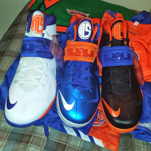 Amare Stoudemire Wears 1 of his 3 Soldier VII New York Knicks PEs