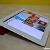 Reading Flipboard on iPad 2, using the Smart Cover as keyboard stand