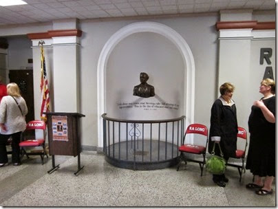 Bust of Robert A. Long at age 23 by Larry Anderson at Robert A. Long High School in Longview, Washington on May 5, 2012