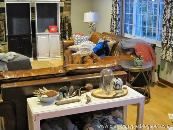 room view with brass table