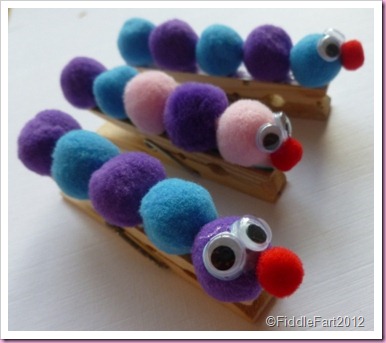 Caterpillar Fridge Peg Magnets