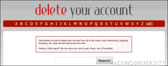 Delete Your Account