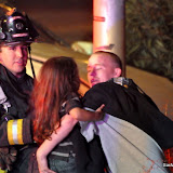 Shortly after midnight, Sunday morning, Per Sacramento Sheriffs, a woman with two young childeren in the car (properly restrained in their car seats) came off the north bound 99 12th Avenue off ramp at a high rate of speed. It appears that the vehicle went over one small island while the the front end dipped and caught the curb at a high rate of speed on the second island causing the front end to fold and the car finally came to rest on the north side of 12th Avenue. The woman and the two children were transported to the hospital via paramedics with what deputies described as minor injuries. Deputies were not able to comment at the time if the driver was under the influence of alcohol or drugs at the time. News_111127_CrashWithKids_OakPark