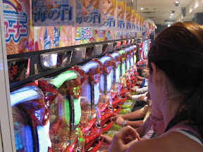 Pachinko, the loudest form of gambling.