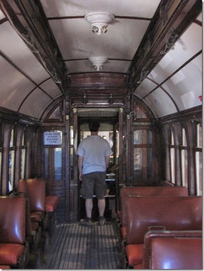 IMG_8095 Interior of Oporto Brill Streetcar #201 at Antique Powerland in Brooks, Oregon on August 4, 2007
