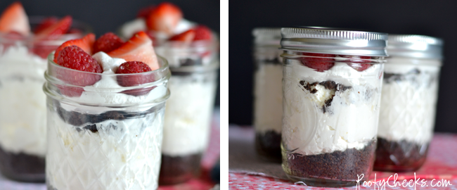 No-Bake Cheesecake with berries and chocolate crust - an easy dessert recipe