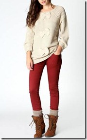 Chunky Knit Jumper with Bows2