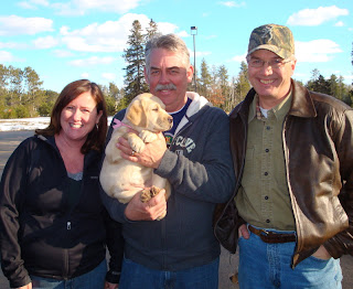 There's Dan the day we picked up Brinkley from Peggy and Dean Krohn at Winterwind Labradors
