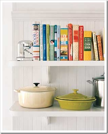 cookbook shelf