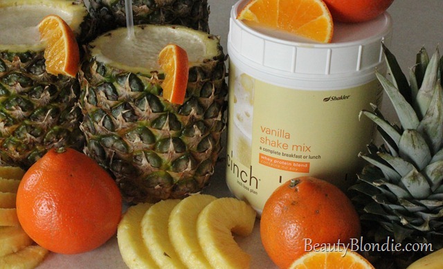 Pineapple, Orange, and Banana Dreamscicle With Shaklee's Vanillia Whey Cinch Protein Shake