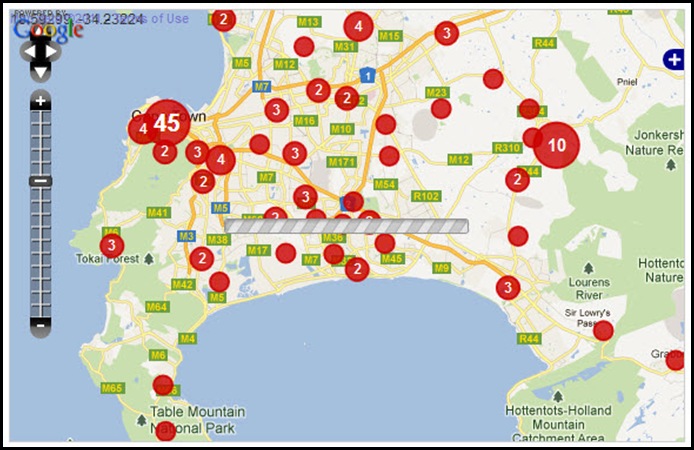 WESTERN CAPE CRIME MAP TARGETTING WHITES FARMITRACKER DEC112011 FROM JAN12010