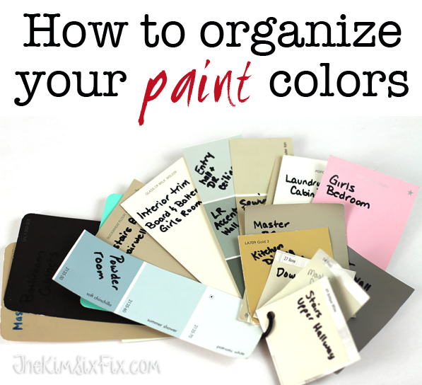 How to Organize your paint colors