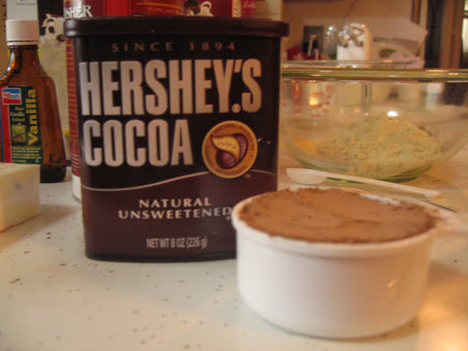 For the cocoa I used Hershey's unsweetened.