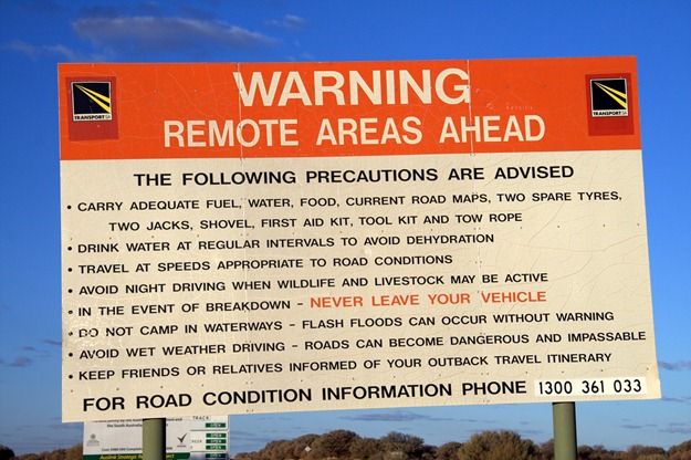 Road warning sign - South Australia