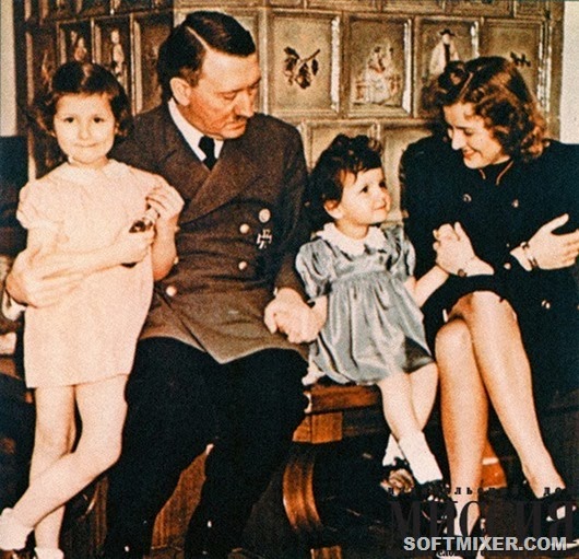 Hitler-with-Eva-Braun-children@