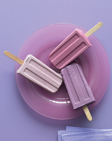 Ice Cream and Mixed Berry Pops.
(marthastewart.com/355901/ice-cream-and-mixed-berry-pops)