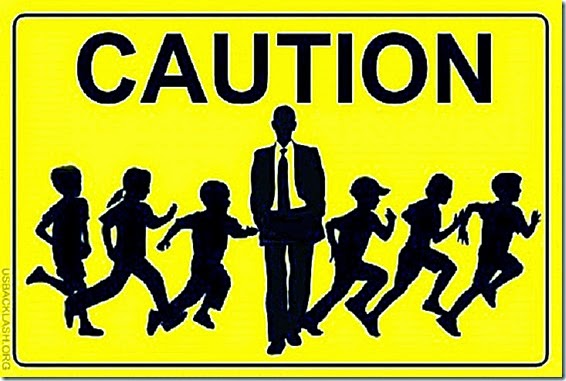 Caution Sign- Obama crossguarding child illegal aliens Caution Sign- Obama crossguarding child illegal aliens