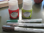 The only thing necessary to buy for this craft is fabric paint. Fabric markers are handy to add details. The only thing necessary to buy for this craft is fabric paint. Fabric markers are handy to add details.