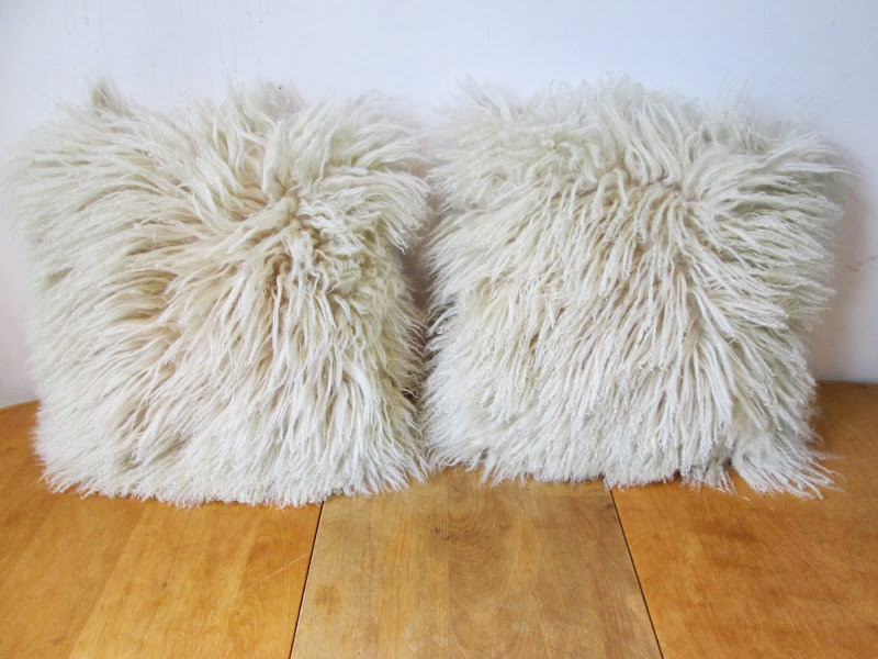 Mongolian Lamb Throw Pillows 