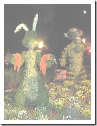 Florida vacation Epcot topiary Rabbit and Tigger