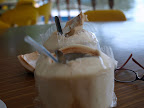 Nothing is more enjoyable than having 2 fresh coconut after a tiring biking.