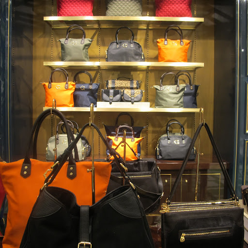 Nylon handbags that can be monogrammed in the store!