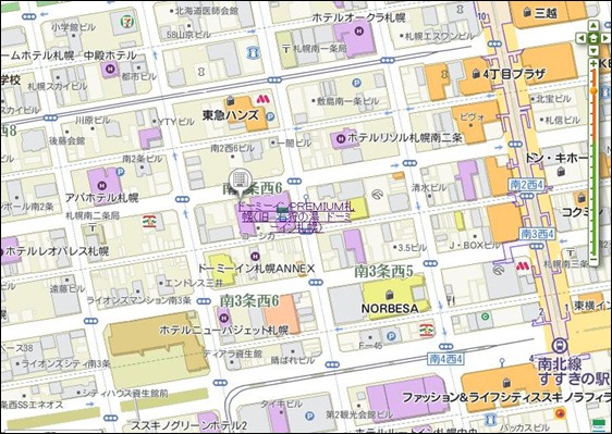 Dormy Inn Premium Sapporo Map
