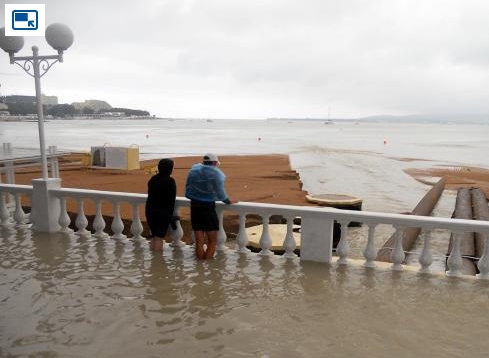 Heavy rains flooded the seafront at Gelendzhik, Russia, on Friday, 6 July 2012. AFP / Getty Images