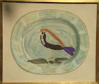 Collage, Inramat tryck av tallrik. Art nr. 30010. Mått ink ram 29x24