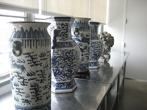 More finds from my trip to China. They're on tables outside my office now, but I need to find them a better home.