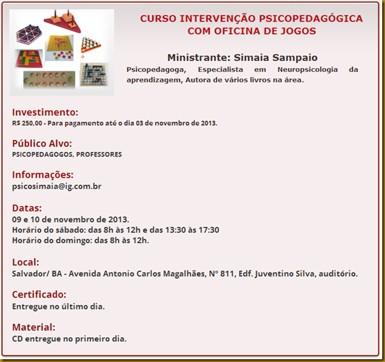 curso intervenção simaia