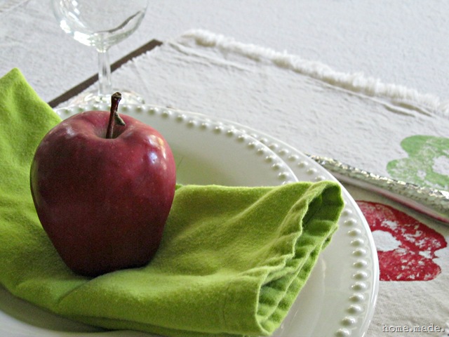 home.made. Apple Place Setting Close