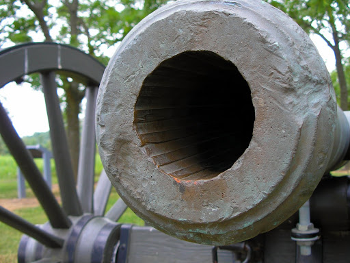 One of the cannon at Capt. Henry Guibor battery. (Photo credit: Jeremy Shreckhise)