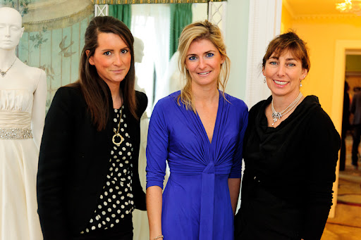 From left to right: Stephanie Balls from Marketing and Public Relations for Peggy Porschen Cakes; Tory Louth, Bespoke Manager for Peggy Porschen Cakes; Sassi Holford, designer.